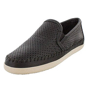 Minnetonka Women's Pacific Black Leather Perforated Slip On