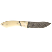 Western Fashion Rite Edge Damascus DM Bone Handle Skinner 7in Knife w/Sheath DM-1073BO
