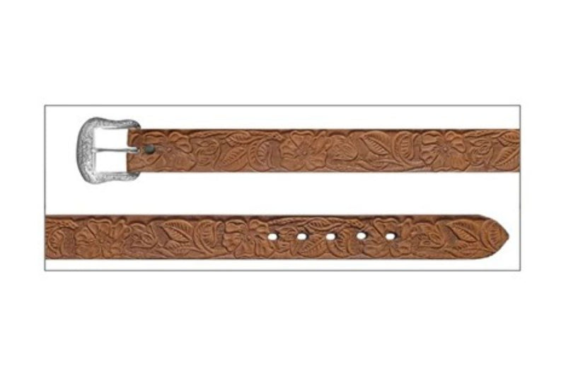 Wrangler Women's Floral Embossed Leather Belt