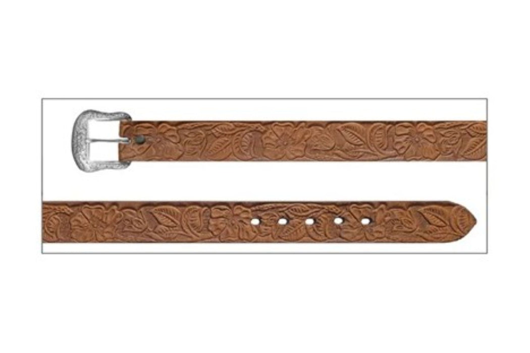 Wrangler Women's Floral Embossed Leather Belt