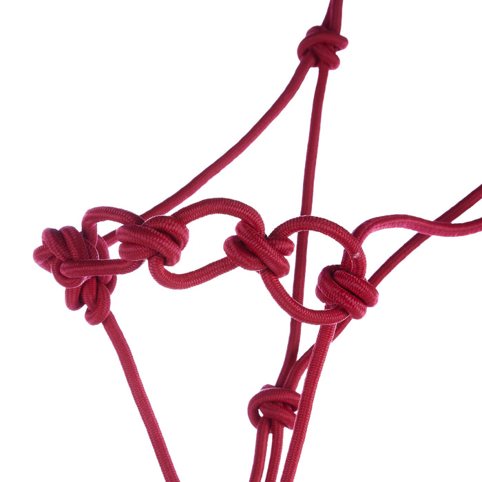 Mustang Infinity Knot Horse Rope Halter with 12 Foot Lead Rope