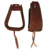 Chocolate Overshoe Roughout Covered Stirrups