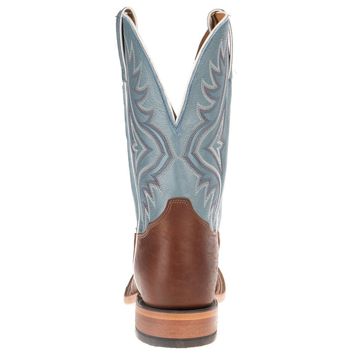 Tony Lama Men's Americana Pecan Bison Baltic Blue Cowboy Boot