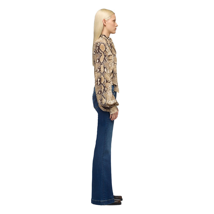 7 For All Mankind Women's Dojo Flare Wide Leg Jeans