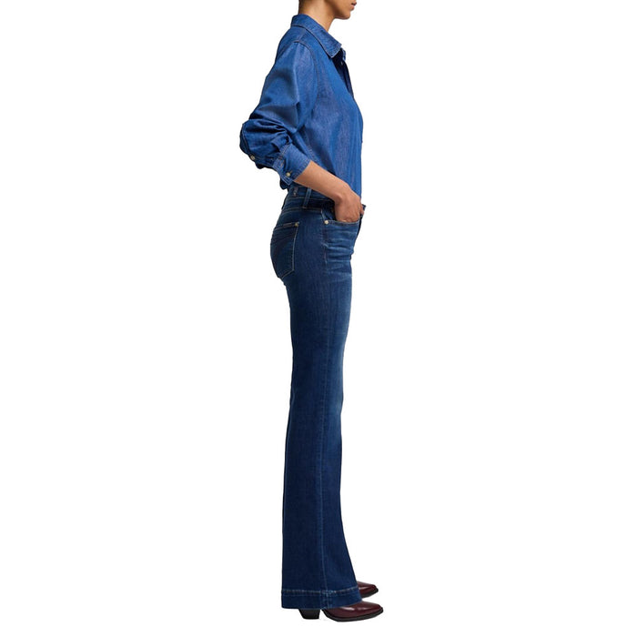 7 For All Mankind Women's Dojo Wide Leg Trouser Jeans Moreno