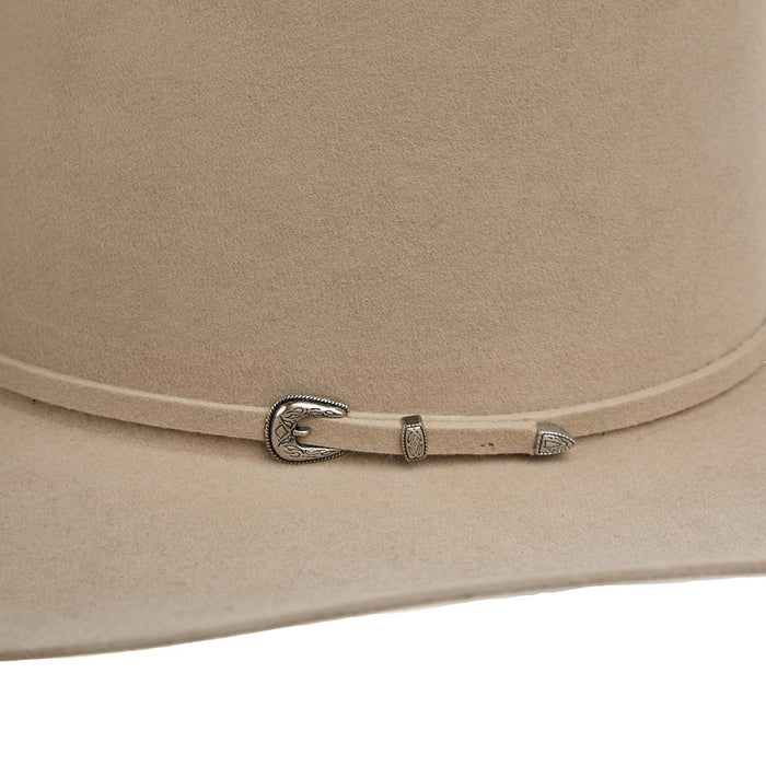 Rodeo King 7X Buckskin 4 1/4in Brim Open Crown Felt Hat