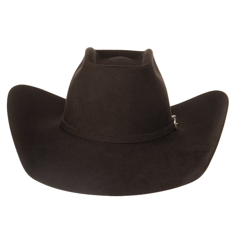 American Hats 7X Chocolate Open Crown 4-1/4 Brim Felt Cowboy Hat