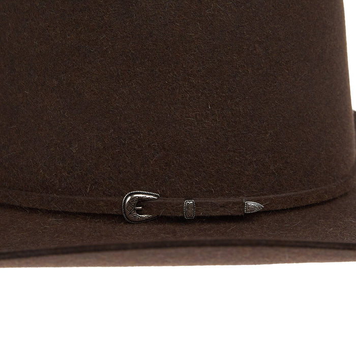 Rodeo King 7X Hickory 4 1/4in Brim Open Crown Felt Hat