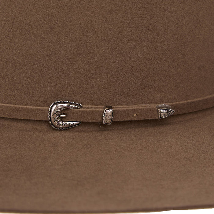 Rodeo King 7X Pecan 4 1/4in Brim Open Crown