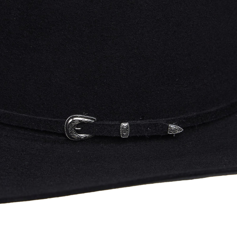 Rodeo King 7X Black 4 1/4in Brim Open Crown Felt Hat