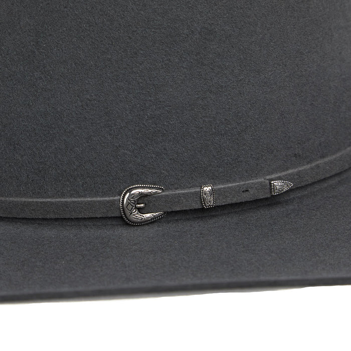 Rodeo King 7X Slate 4 1/4in Brim Open Crown Felt Hat