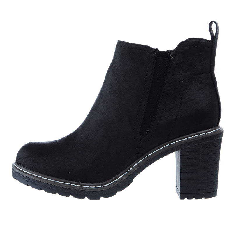Corkys Footwear Women`s Corky's Bite Me Black Oiled Faux Suede Bootie
