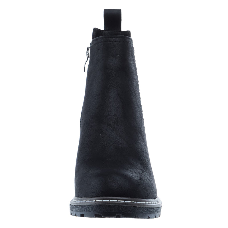 Corkys Footwear Women`s Corky's Bite Me Black Oiled Faux Suede Bootie