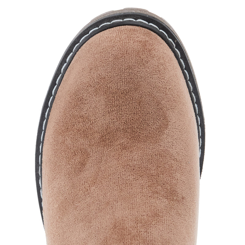 Corkys Footwear Women`s Corky's Bite Me Camel Faux Suede Bootie