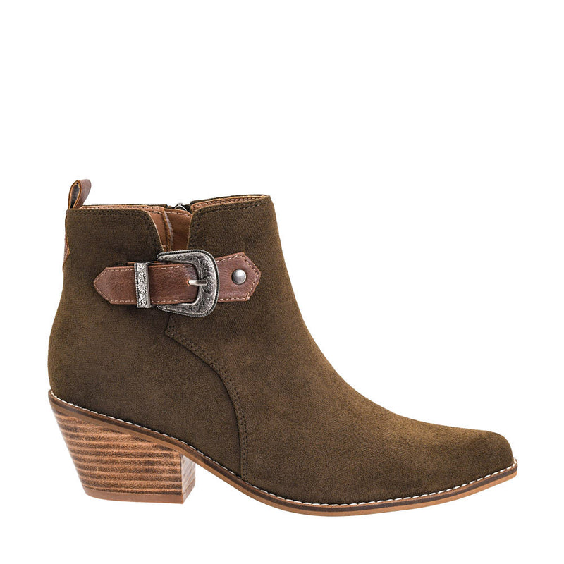 Corkys Footwear Women's On The Lookout Moss Faux Suede Bootie