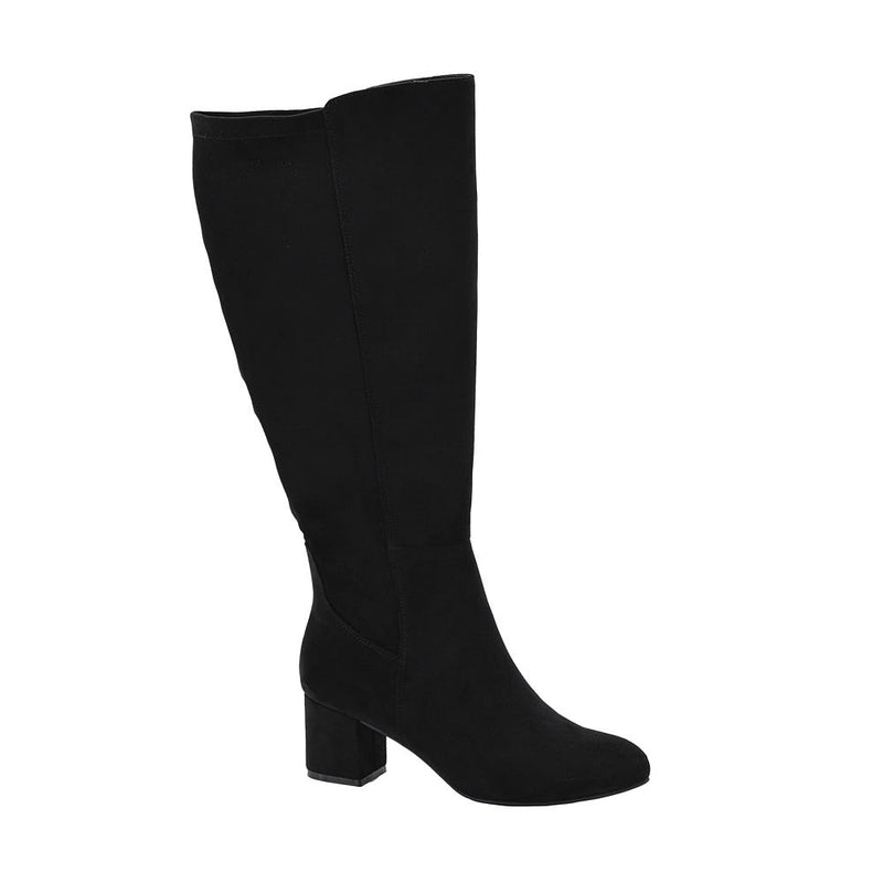 Corkys Footwear Women's Made You Look Black Faux Suede Tall Boot
