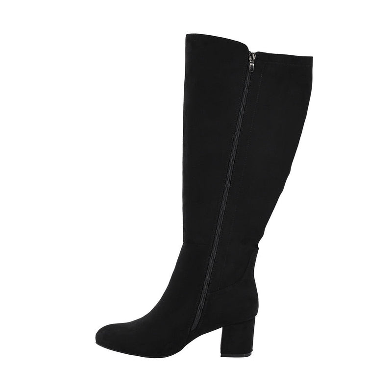 Corkys Footwear Women's Made You Look Black Faux Suede Tall Boot