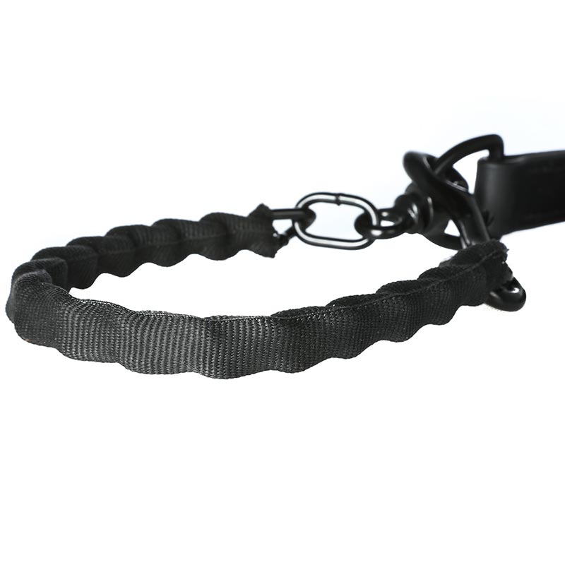 Weaver Livestock Leather Brahma Webb Covered Chain Cattle Lead Black