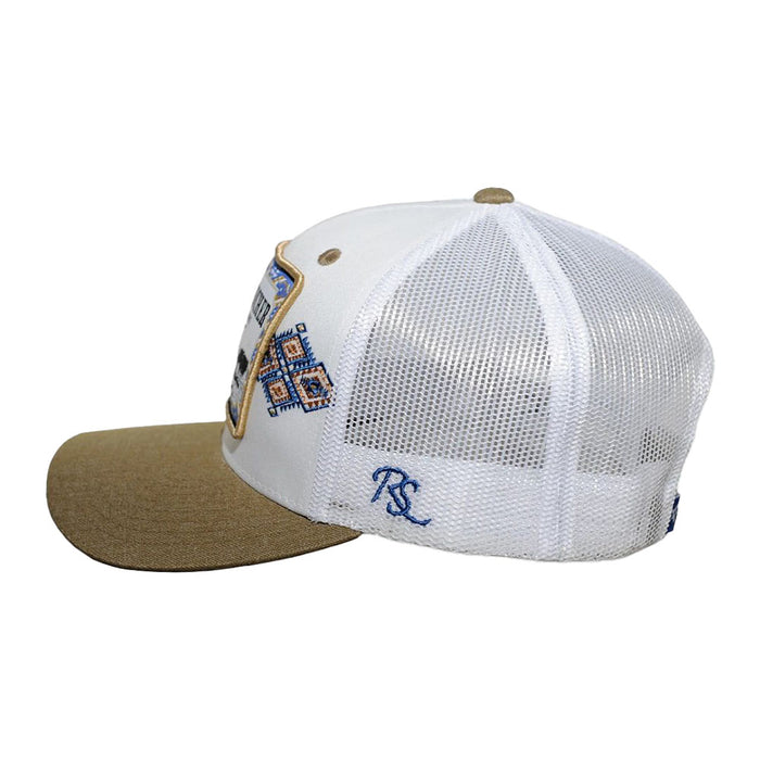 Ropesmart Blue and White Cow Puncher Patch Kahaki Trucker Cap