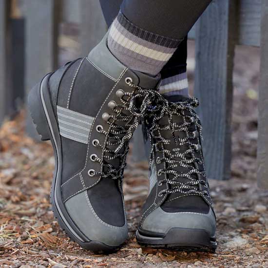 Kerrits Black Grey Trail Blazer Lace Up Boot