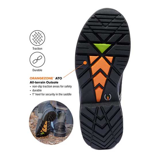 Kerrits Black Grey Trail Blazer Lace Up Boot