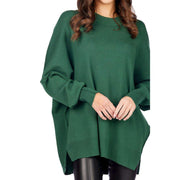 Mud Pie Women's Astrid Green Ribbed Sweater