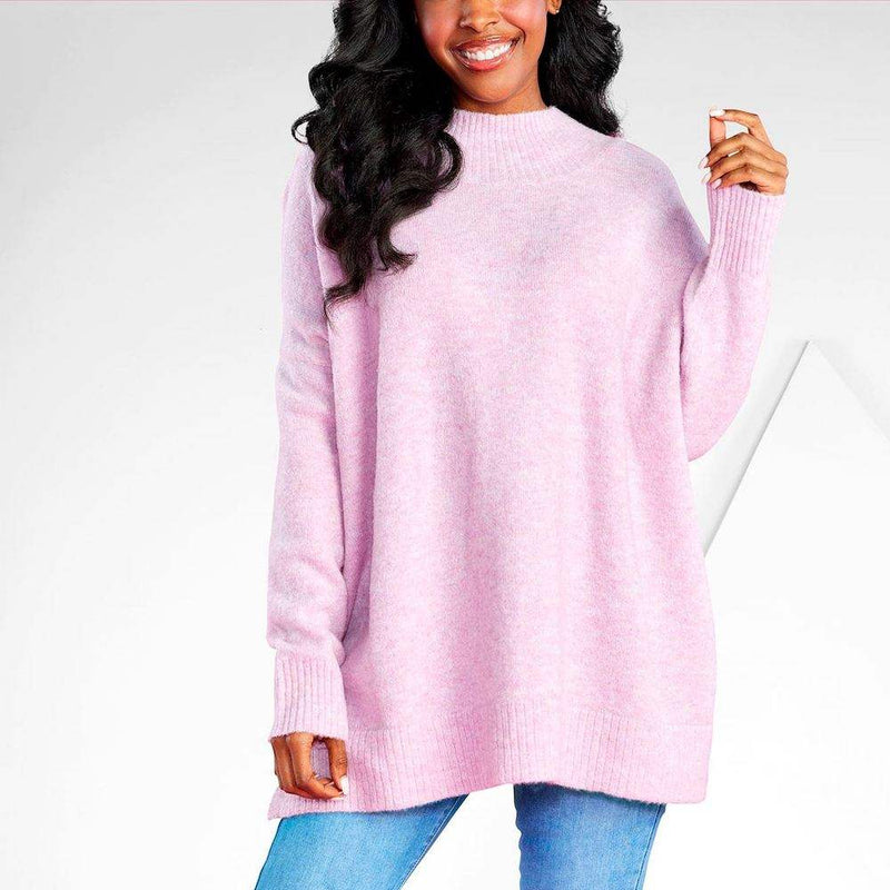 Mud Pie Women's Monica Purple Crewneck Sweater