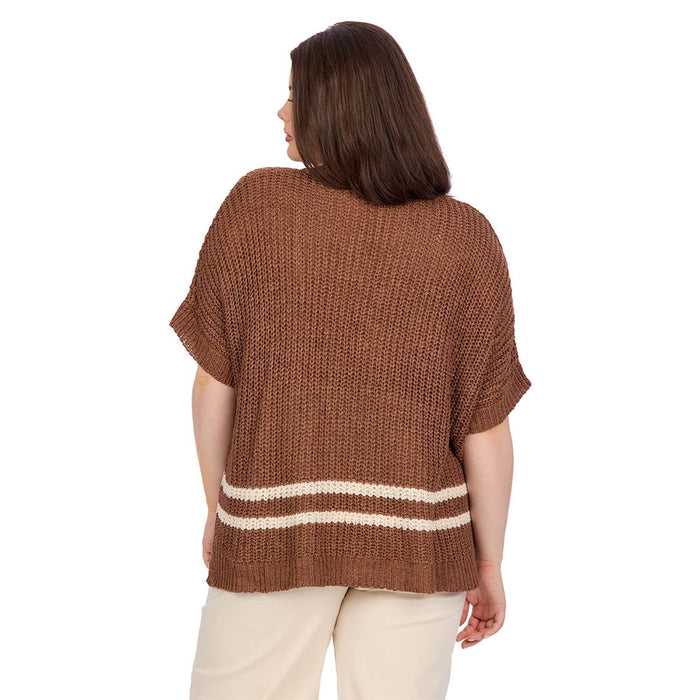 Mud Pie Women's Theo Brown Sweater