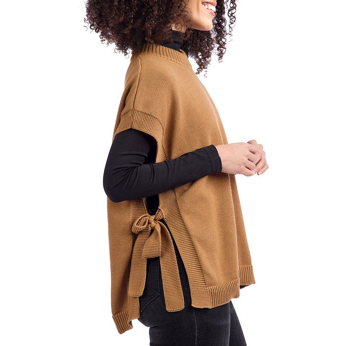 Mud Pie Women's Tye Tan Sweater Vest