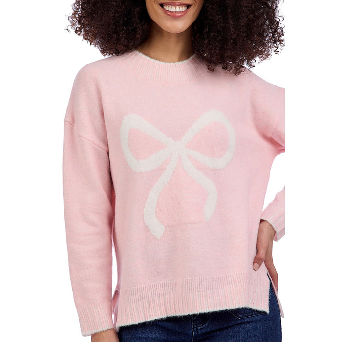 Mud Pie Women's Blush Wilder Bow Sweater