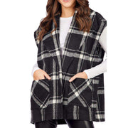 Mud Pie Women's Hendrix Plaid Fuzzy Vest