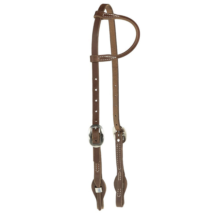 Oiled 5/8 Inch Box Loop Single Ear Headstall