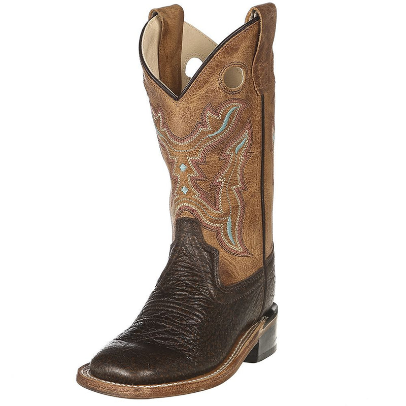 Kid's Brown Foot Tan Fry Top Cowboy Boots