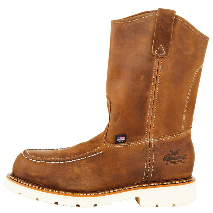 Thorogood 11-Inch Men’s Waterproof Work Boots – Composite Safety Toe, Metatarsal Guard, Slip-Resistant, Crazy Horse Leather