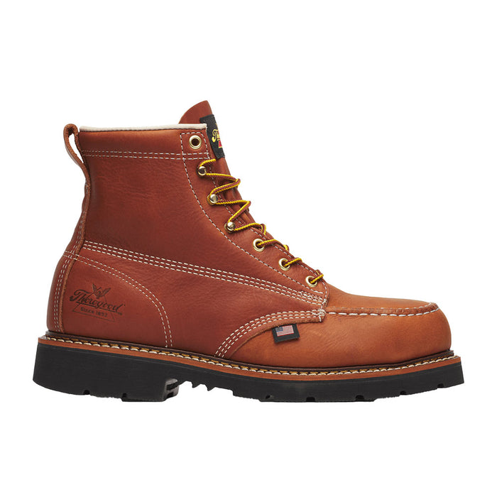 Thorogood Men's American Heritage 6In Lace Up Steel Moc Toe Work Boot