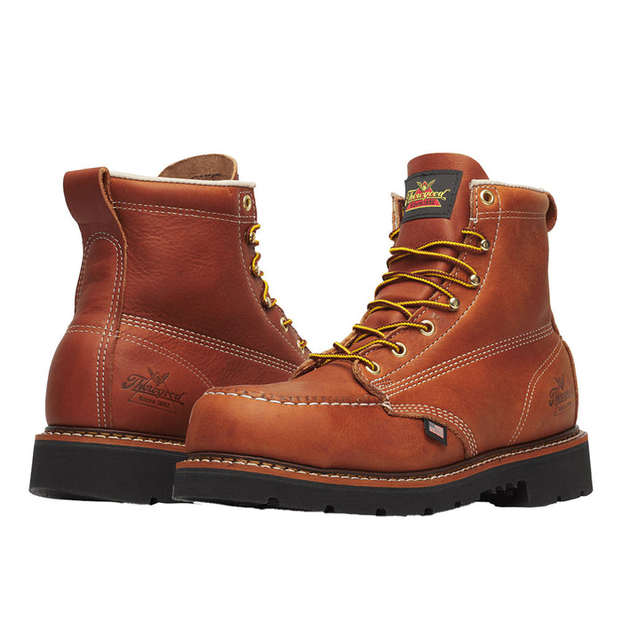 Thorogood Men's American Heritage 6In Lace Up Steel Moc Toe Work Boot