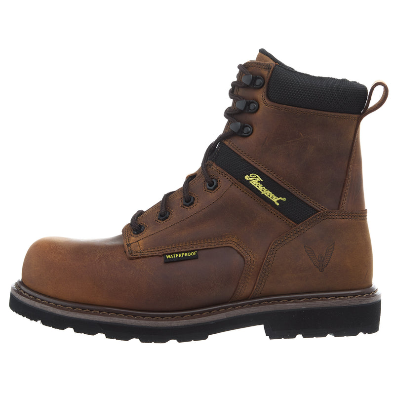 Thorogood Men`s Waterproof Crazy Horse Comp Toe 8In Lace Up Work Boot