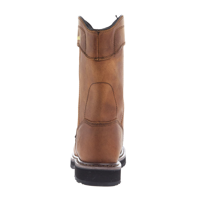 Thorogood Men`s Jobsite Brown Wellington 11In Top Round Composite Toe Boot