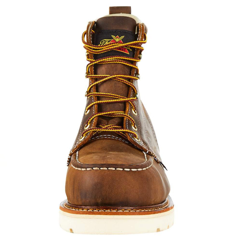 Thorogood Men`s Crazy Horse 6` Steel Toe Lace Up Work Boot