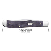 Case XX Slimline Trapper Smooth Purple Curly Maple Wood Pocket Knife CA80546