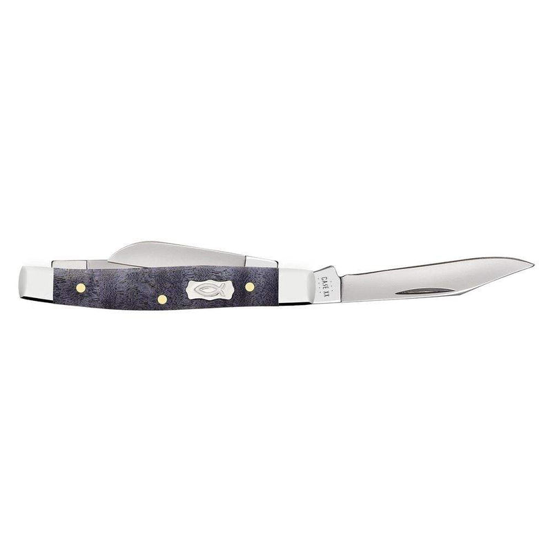 Case XX Small Stockman Smooth Purple Curly Maple Wood Pocket Knife CA80547