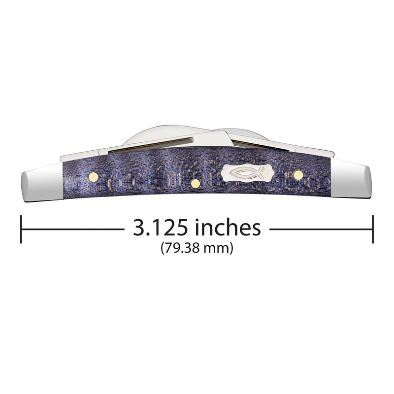Case XX Small Congress Smooth Purple Curly Maple Pocket Knife CA80548