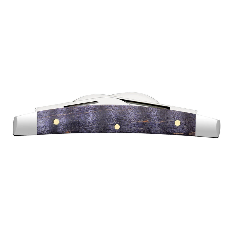 Case XX Small Congress Smooth Purple Curly Maple Pocket Knife CA80548