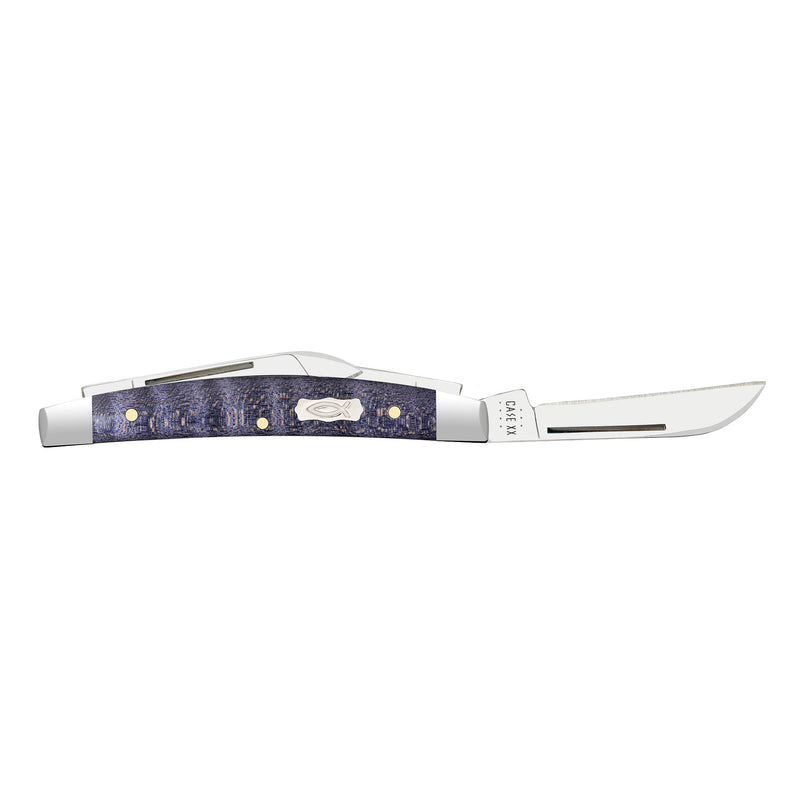 Case XX Small Congress Smooth Purple Curly Maple Pocket Knife CA80548