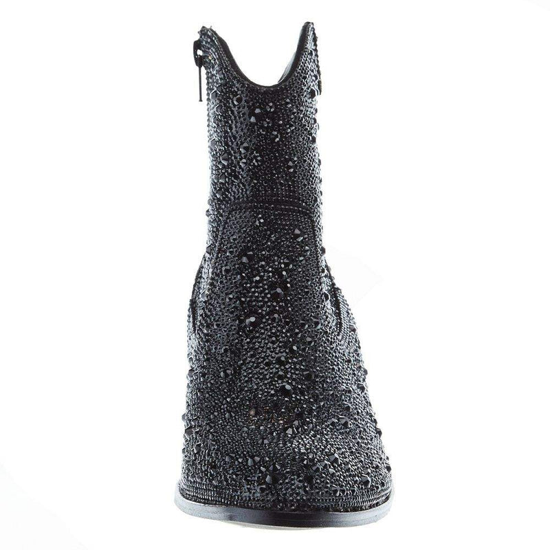 Corkys Footwear Women's Corky Black Rhinestone Shine Bright Bootie
