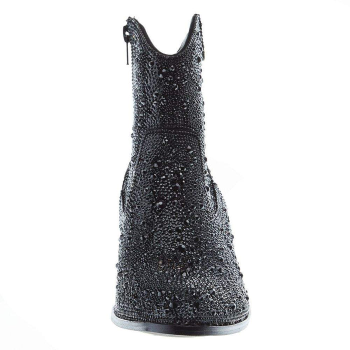 Corkys Footwear Women's Corky Black Rhinestone Shine Bright Bootie