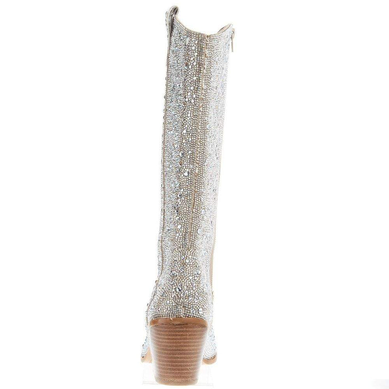 Corkys Footwear Women's Corky Glitzy Clear Rhinestone Fashion Boot