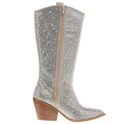Corkys Footwear Women's Corky Glitzy Clear Rhinestone Fashion Boot