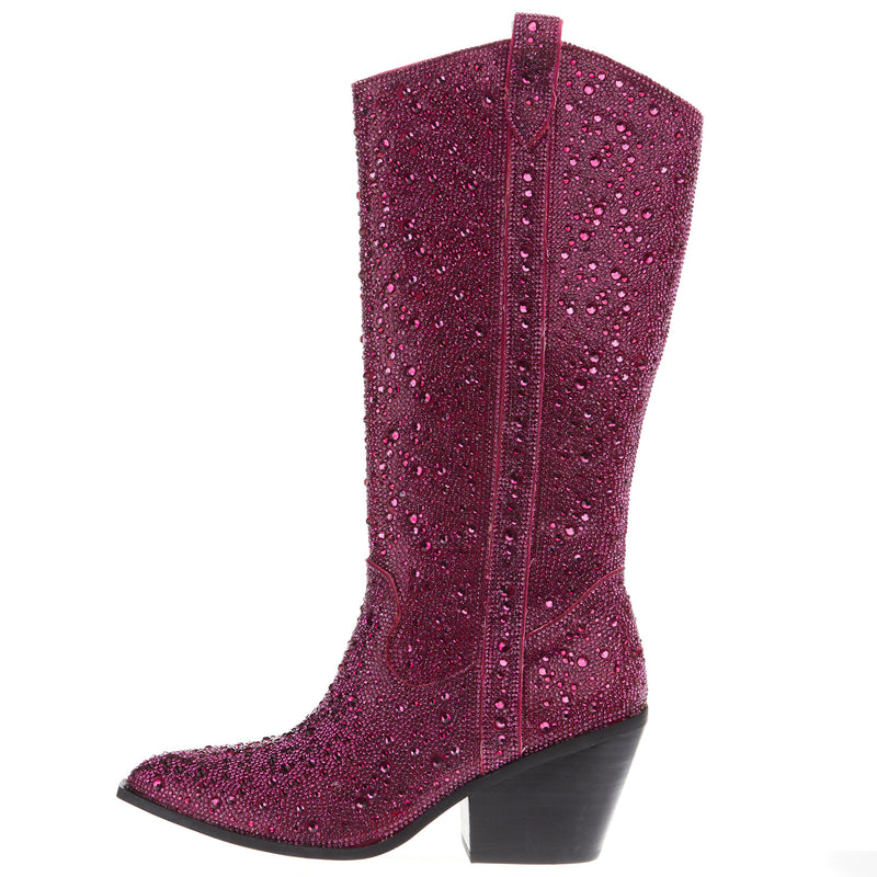Corkys Footwear Women's Corky Glitzy Fuchsia Rhinestone Fashion Boot