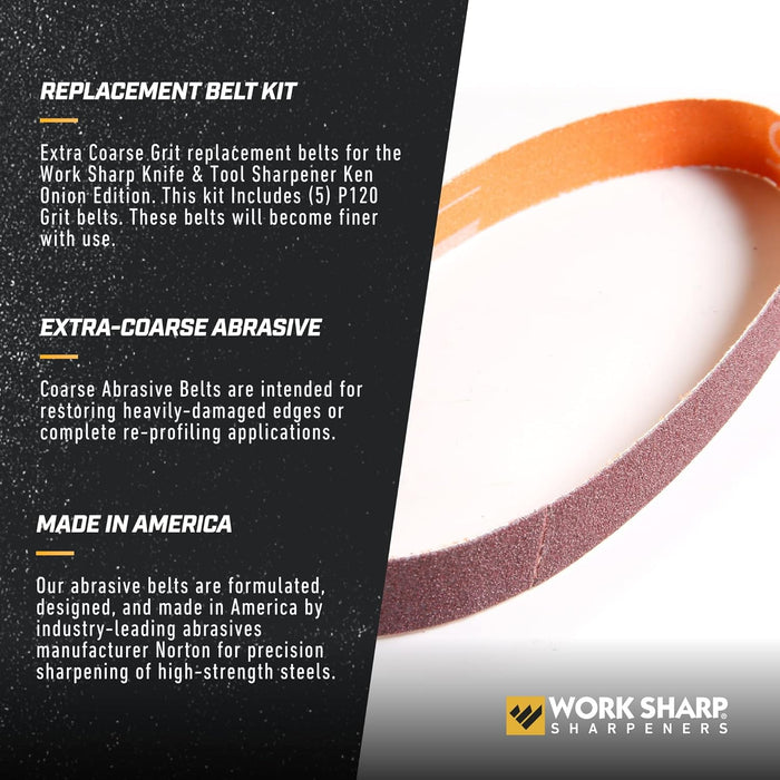 Work Sharp Red P120 Grit Belt for the Ken Onion Edition